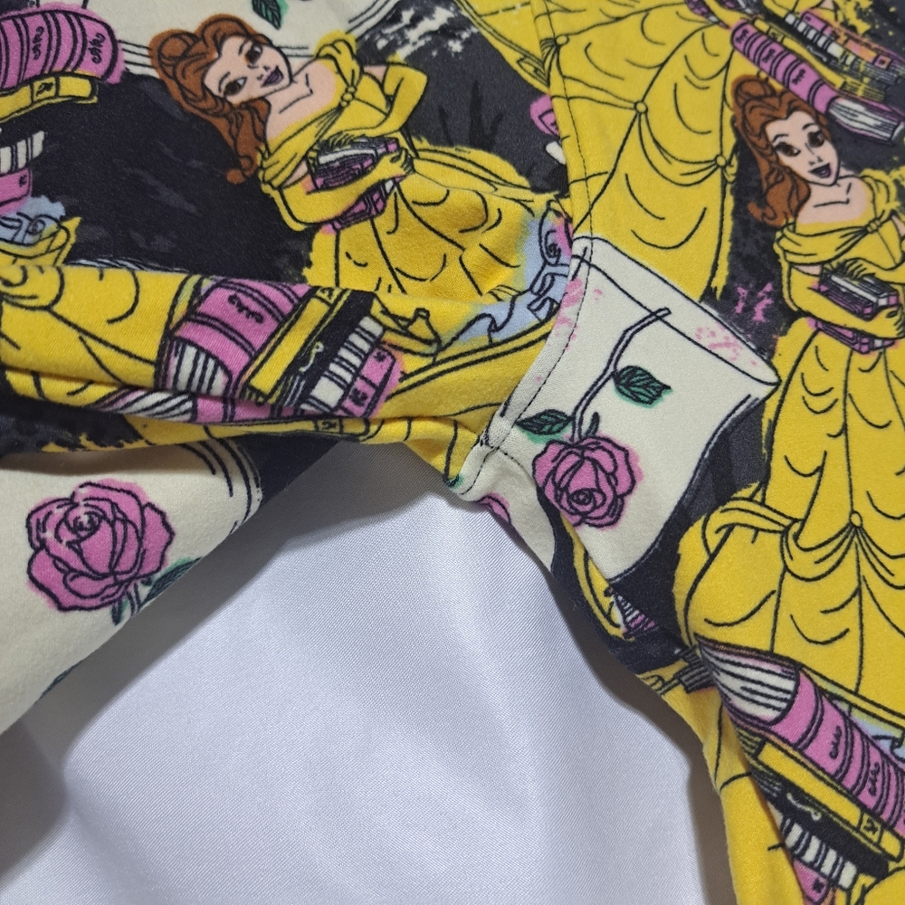 Lularoe Disney Belle Tween Leggings Fits Sz 00-0 Or Kids 10 - 2P - Picture 3 of 5